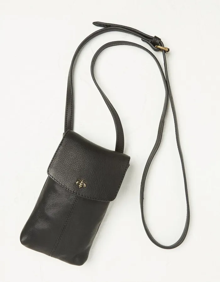 Bronte Bee Phone Bag Black Women FatFace Bags and Purses