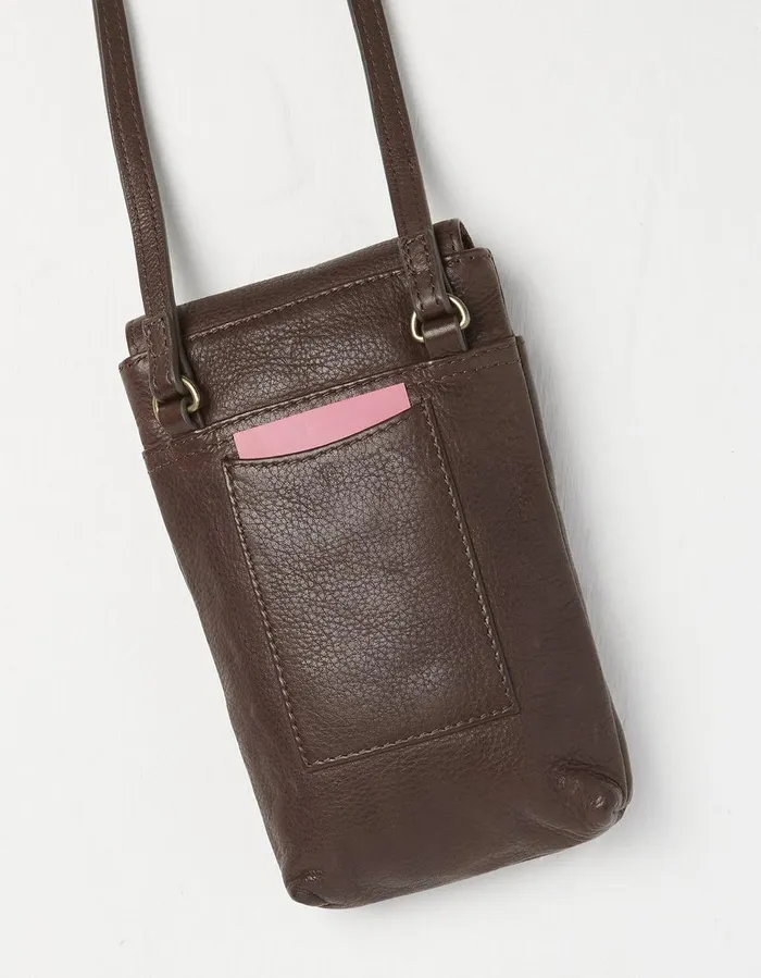 Bronte Bee Phone Bag Chocolate Brown Women FatFace Bags and Purses