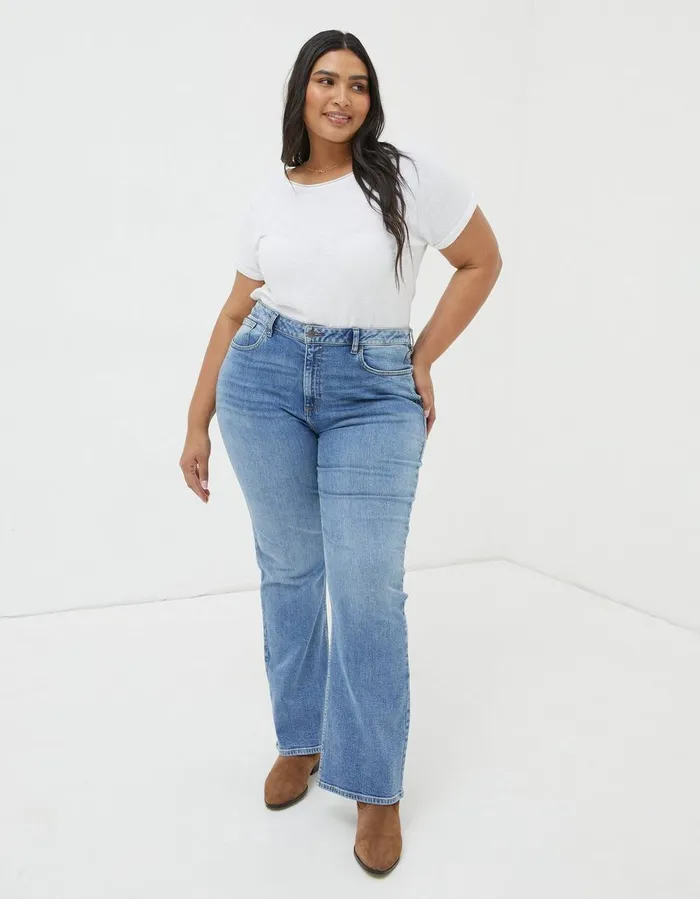 Brooke Bootcut Mid Blue Women FatFace Jeans and Dungarees