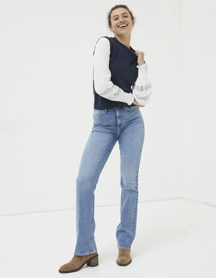 Brooke Bootcut Mid Blue Women FatFace Jeans and Dungarees