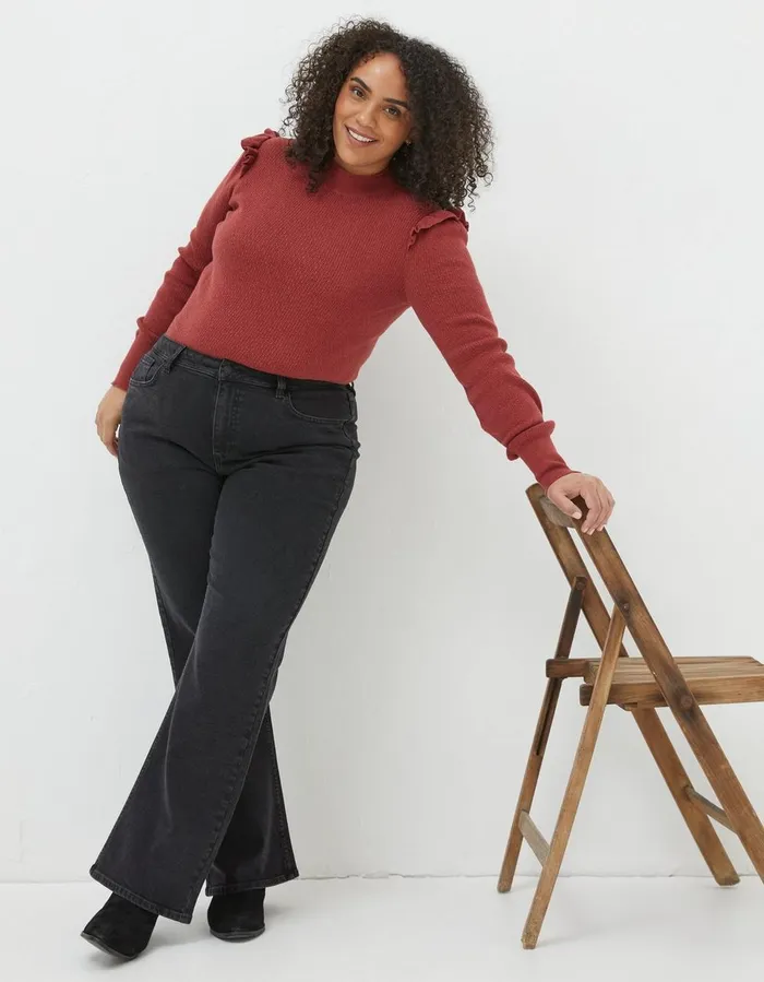 Brooke Bootcut Washed Black Women FatFace Jeans and Dungarees