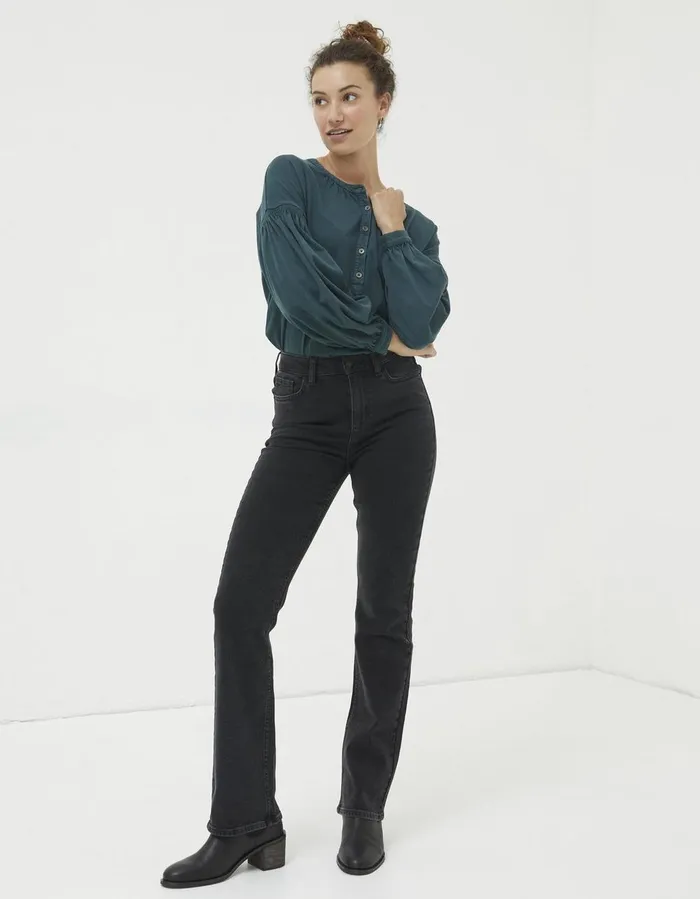 Brooke Bootcut Washed Black Women FatFace Jeans and Dungarees