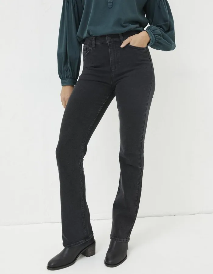 Brooke Bootcut Washed Black Women FatFace Jeans and Dungarees