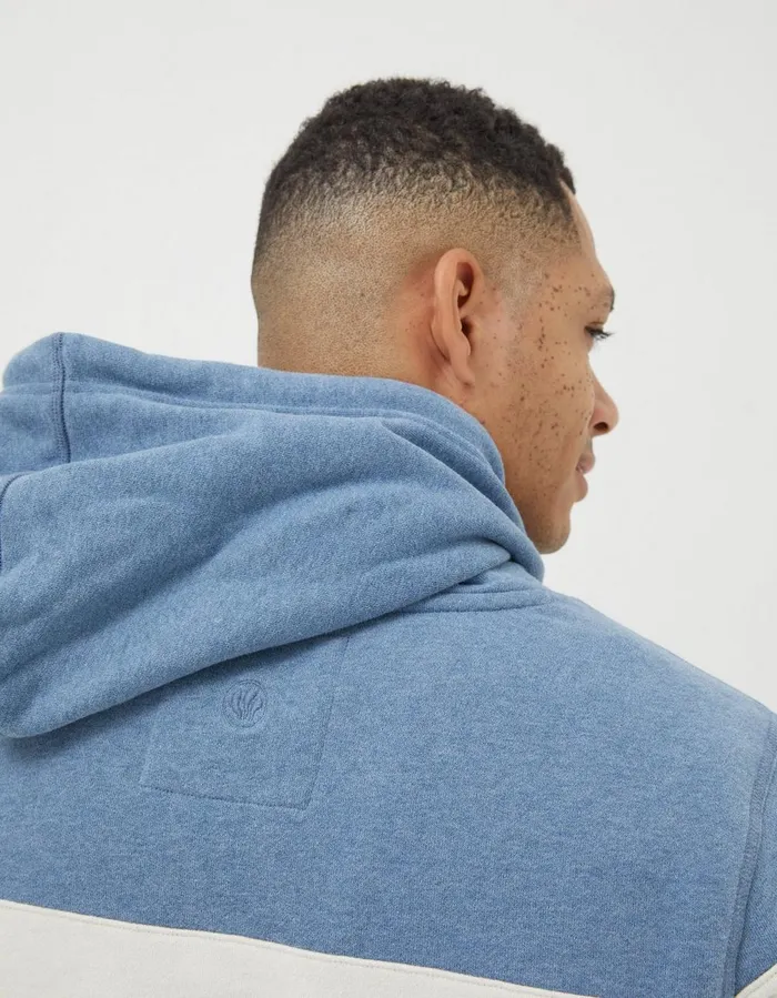 Brooke Cut And Sew Hoodie Light Green Marl Men FatFace Sweatshirts and Hoodies