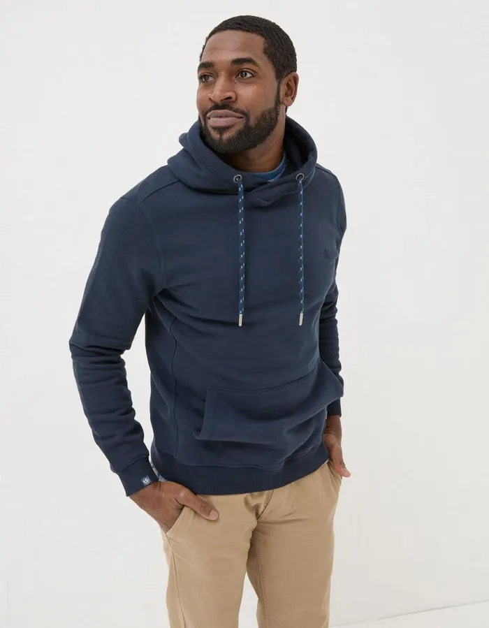 Brooke Overhead Hoodie Navy Men FatFace Sweatshirts and Hoodies