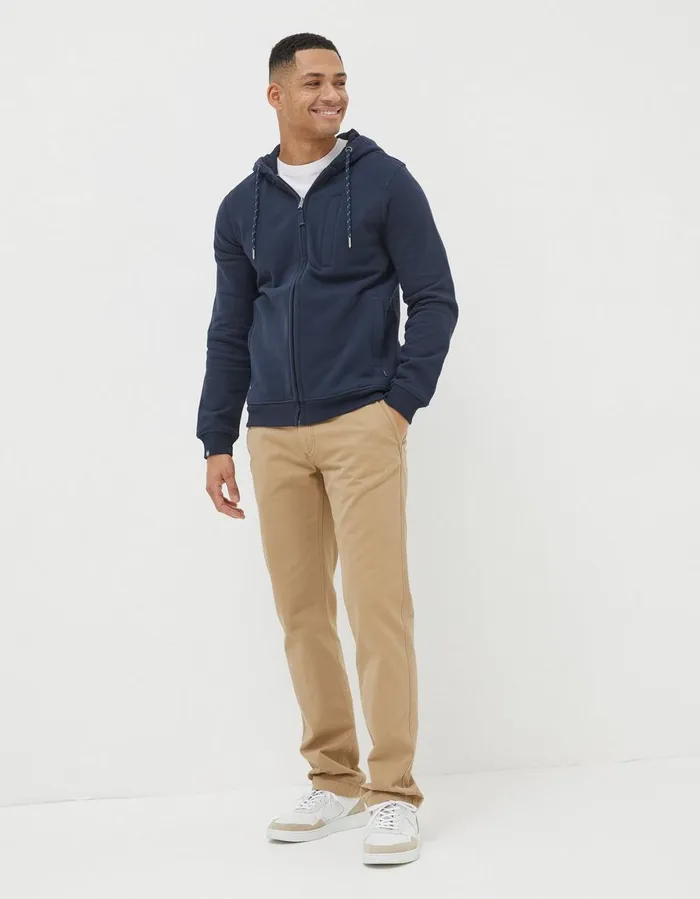 Brooke Zip Through Hoodie Navy Men FatFace Sweatshirts and Hoodies