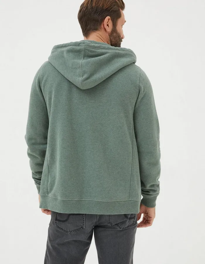 Brooke Zip Through Hoodie Sage Green Men FatFace Sweatshirts and Hoodies