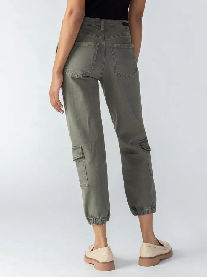 Brooklyn Cargo High Rise Pant Mossy Green Women Sanctuary Clothing Pants