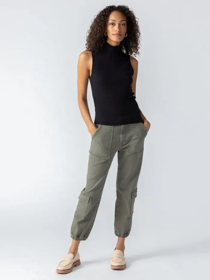 Brooklyn Cargo High Rise Pant Mossy Green Women Sanctuary Clothing Pants