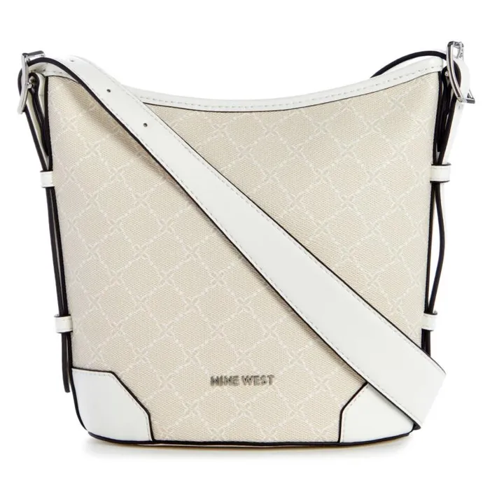 Brooklyn Crossbody Bucket Cream Logo WomenMen Nine West Crossbody