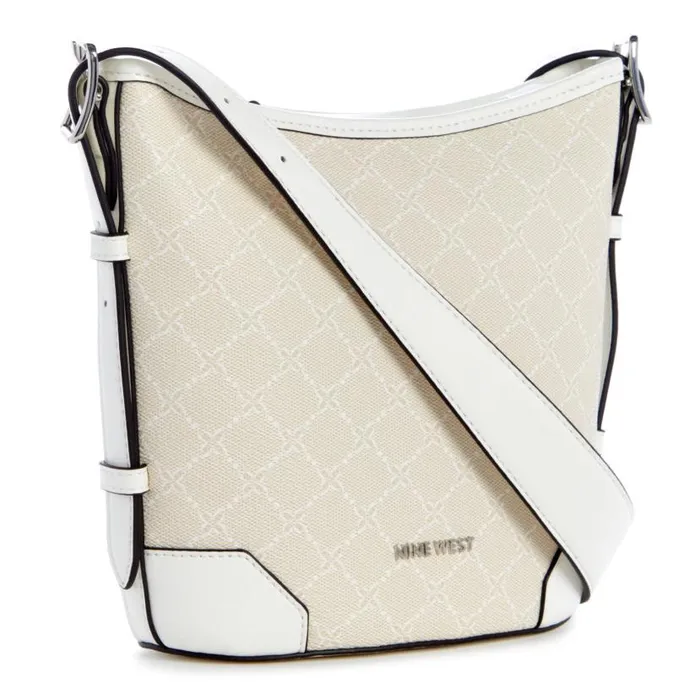 Brooklyn Crossbody Bucket Cream Logo WomenMen Nine West Crossbody