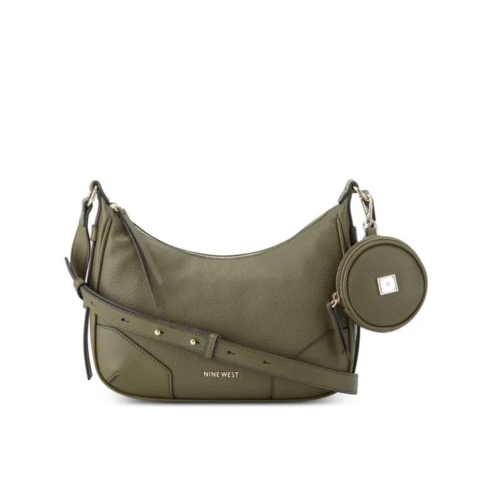 Brooklyn Crossbody Top Zip With Pouch Military WomenMen Nine West Crossbody