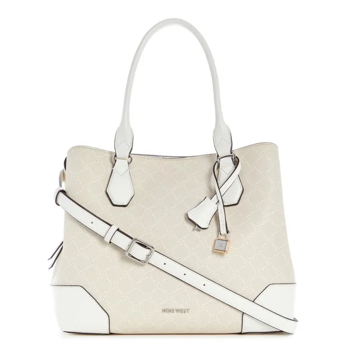 Brooklyn Jet Set Carryall Cream Logo WomenMen Nine West Satchels and Shoulder Bags Brooklyn Jet Set Carryall Cream Logo WomenMen Nine West Satchels and Shoulder Bags