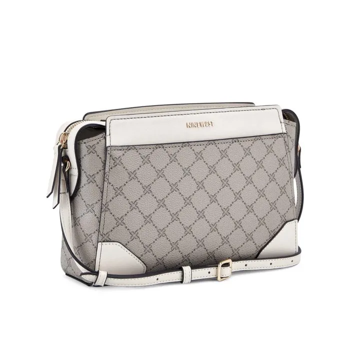 Brooklyn Jet Set Crossbody Beige Logomilk WomenMen Nine West Crossbody