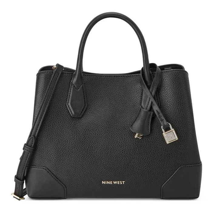Brooklyn Jet Set Satchel Black WomenMen Nine West Satchels and Shoulder Bags