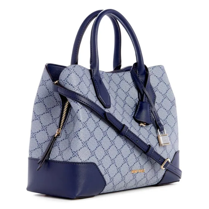 Brooklyn Jet Set Satchel Chambray Logo WomenMen Nine West Satchels and Shoulder Bags Brooklyn Jet Set Satchel Chambray Logo WomenMen Nine West Satchels and Shoulder Bags