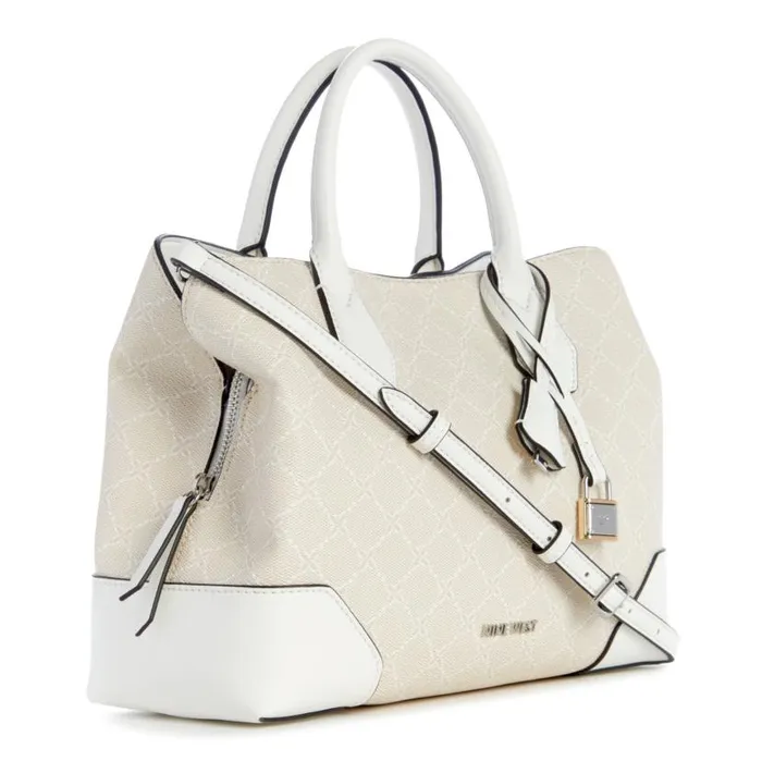 Brooklyn Jet Set Satchel Cream Logo WomenMen Nine West Satchels and Shoulder Bags Brooklyn Jet Set Satchel Cream Logo WomenMen Nine West Satchels and Shoulder Bags