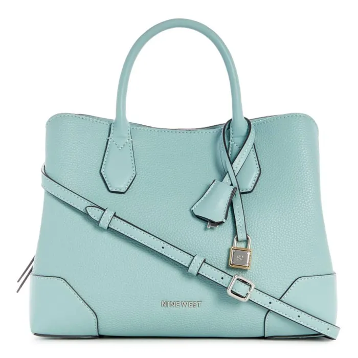 Brooklyn Jet Set Satchel Pale Aqua WomenMen Nine West New Handbags