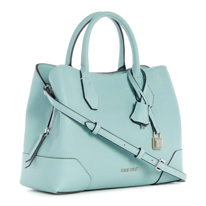 Brooklyn Jet Set Satchel Pale Aqua WomenMen Nine West New Handbags