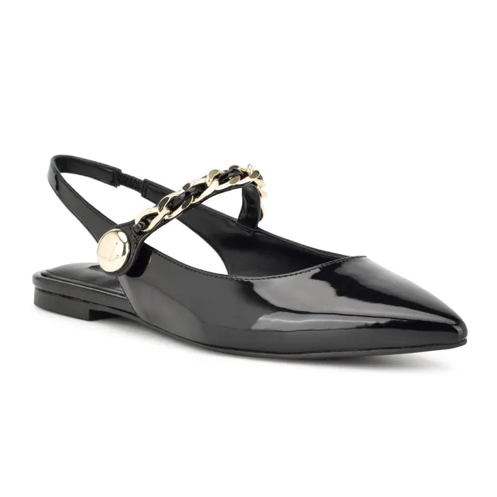 Brulia Dress Flats Black Women Nine West Flats and Loafers