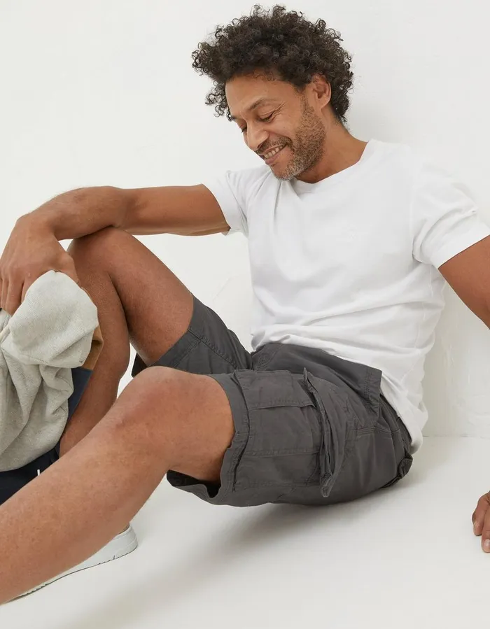 Bude Lightweight Cargo Shorts Dark Grey Men FatFace Shorts