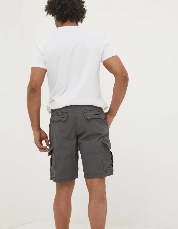 Bude Lightweight Cargo Shorts Dark Grey Men FatFace Shorts