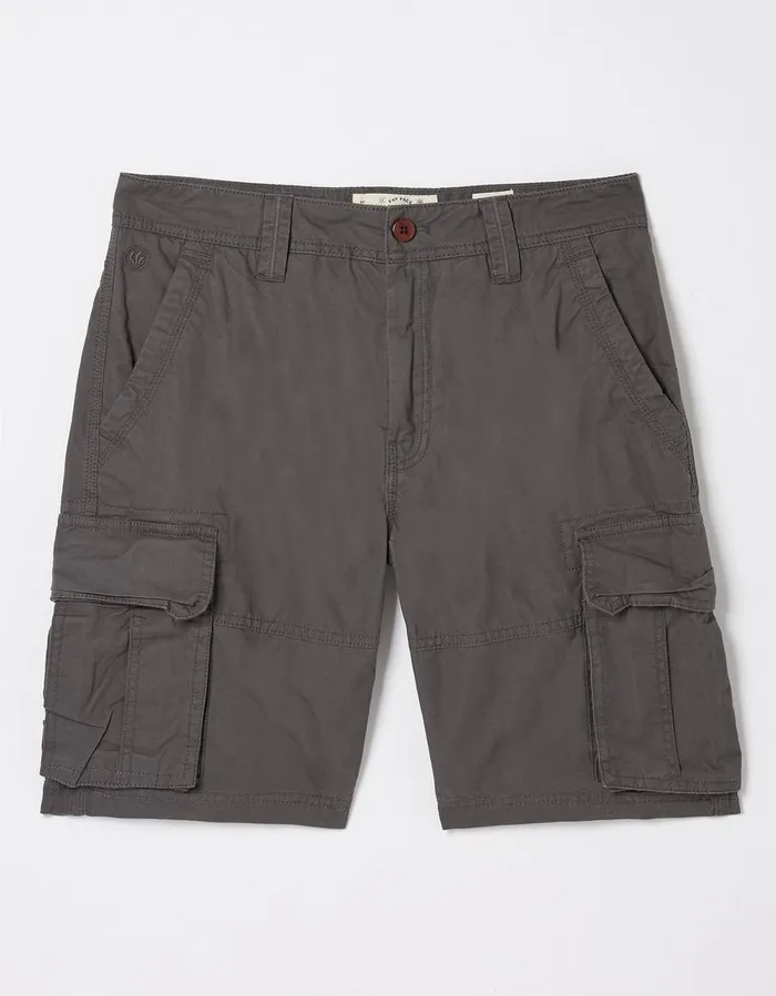 Bude Lightweight Cargo Shorts Dark Grey Men FatFace Shorts