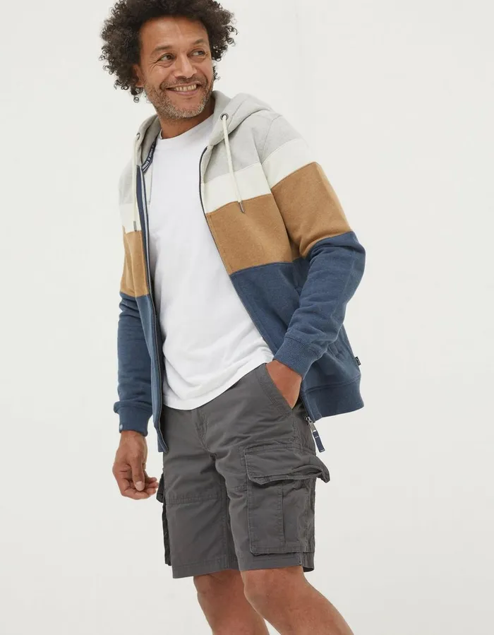 Bude Lightweight Cargo Shorts Dark Grey Men FatFace Shorts