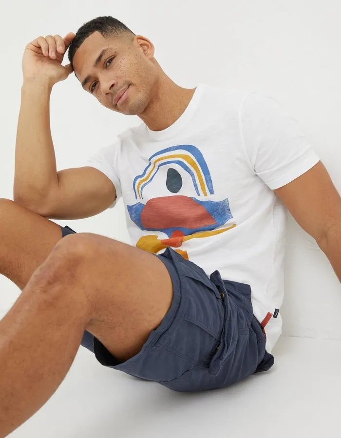 Bude Lightweight Cargo Shorts Navy Men FatFace Shorts