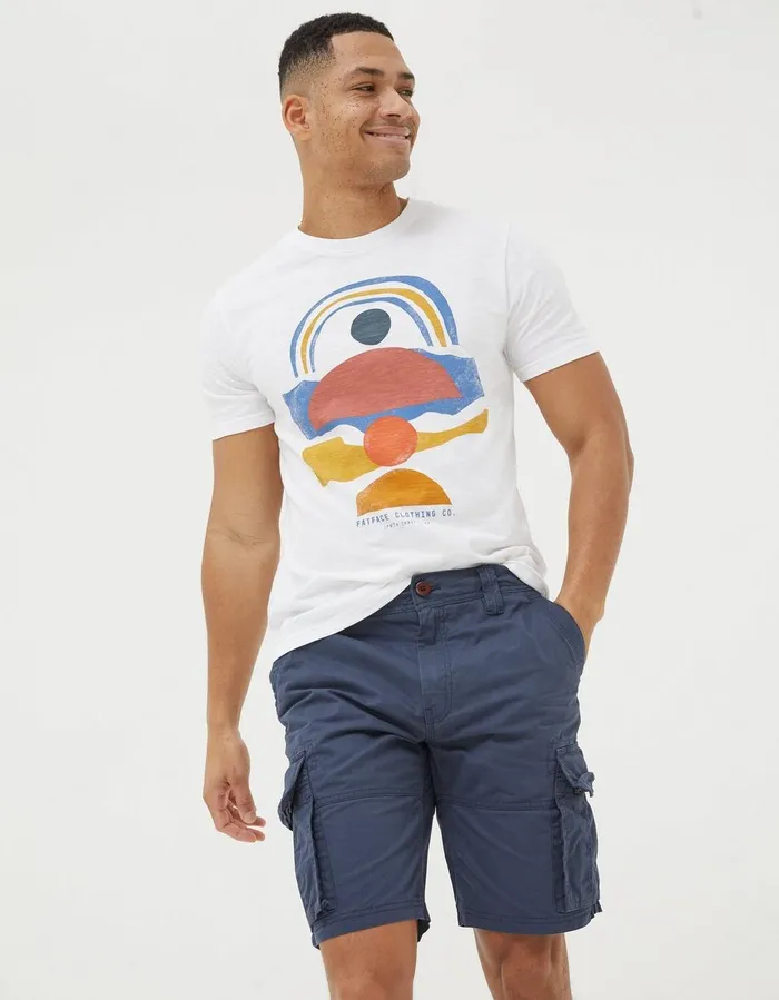 Bude Lightweight Cargo Shorts Navy Men FatFace Shorts