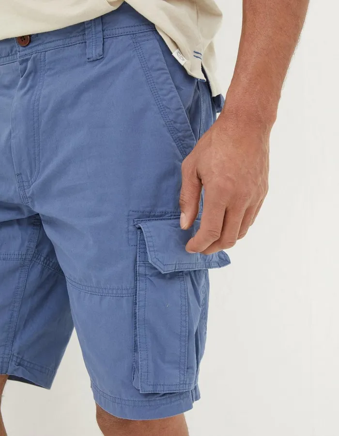 Bude Lightweight Cargo Shorts Washed Blue Men FatFace Shorts