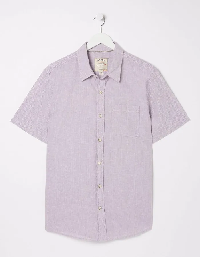 Bugle Micro Stripe Shirt Lilac Men FatFace Shirts