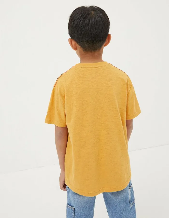 Built For Summer Short Sleeve TShirt Golden Yellow Boys FatFace TShirts and Polos