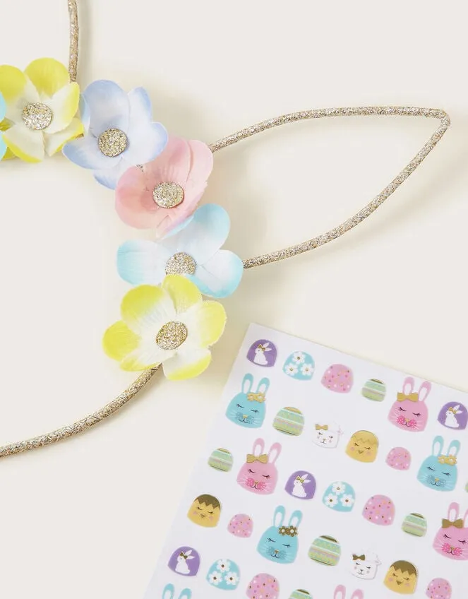 Bunny Ears And Nail Stickers Children Monsoon Girls039 Hair Accessories