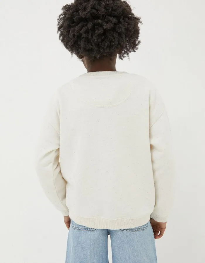 Butterfly Sweatshirt Natural White Girls FatFace Sweatshirts and Hoodies