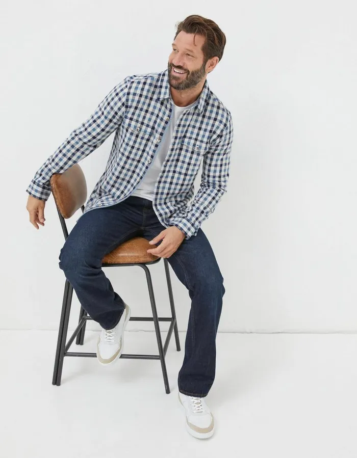 Buxley Check Shirt Blue Men FatFace Shirts