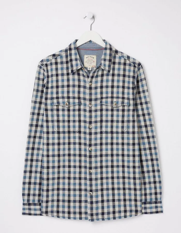 Buxley Check Shirt Blue Men FatFace Shirts