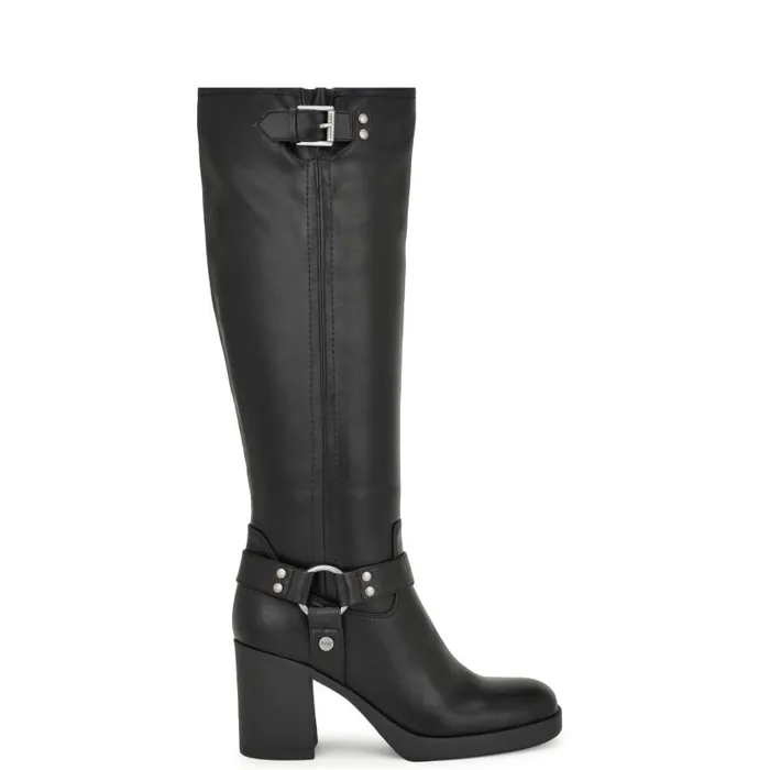 Caba Heeled Harness Boots Black Women Nine West Boots and Booties