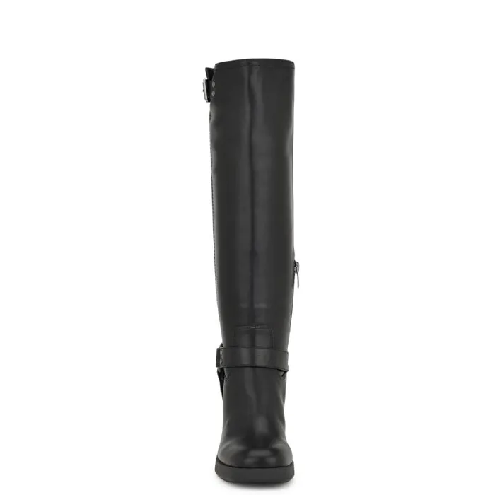 Caba Heeled Harness Boots Black Women Nine West Boots and Booties