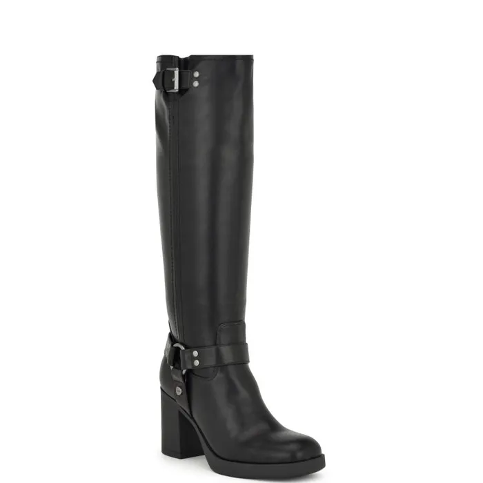 Caba Heeled Harness Boots Black Women Nine West Heels