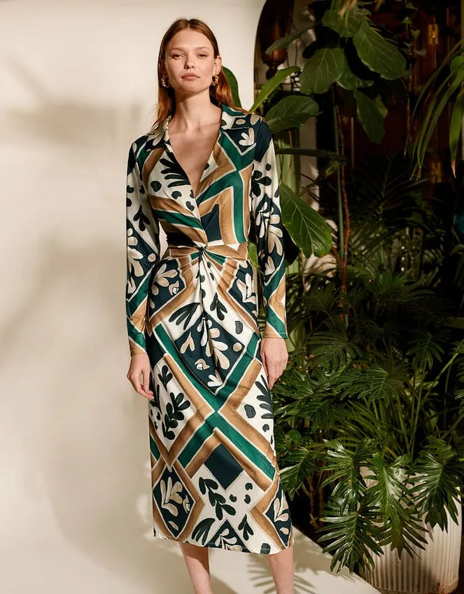 Cadenza Print Jersey Dress Black Women Monsoon Dresses