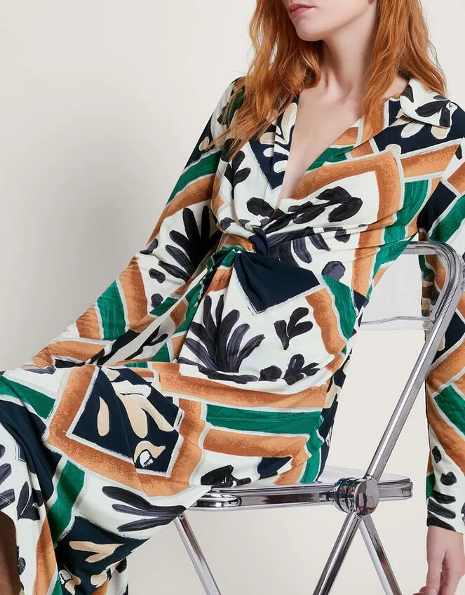 Cadenza Print Jersey Dress Black Women Monsoon Dresses