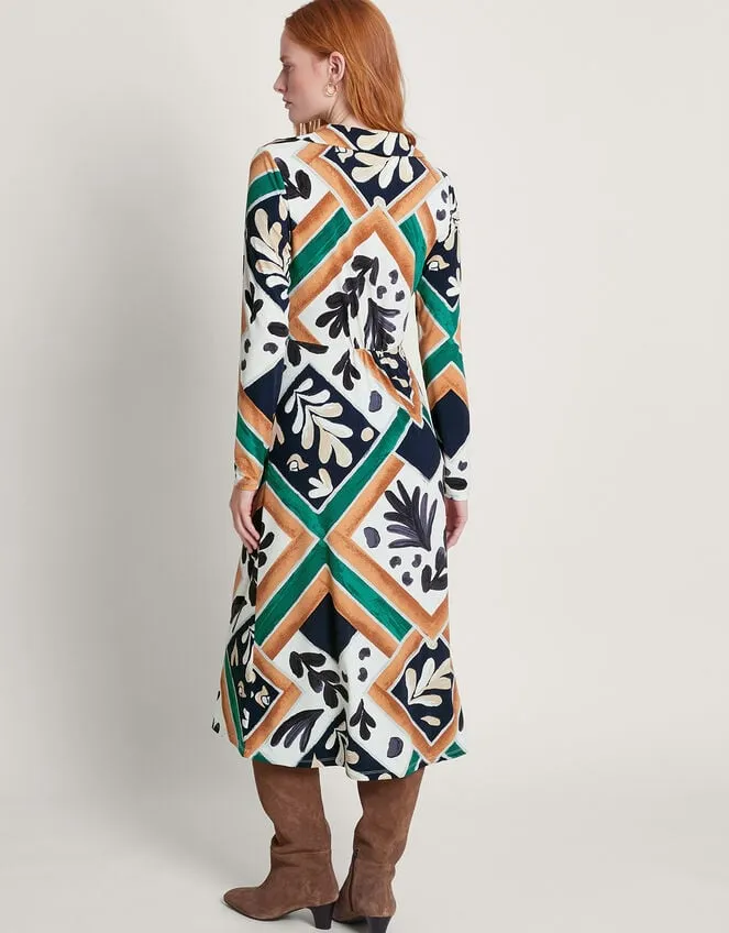 Cadenza Print Jersey Dress Black Women Monsoon Dresses
