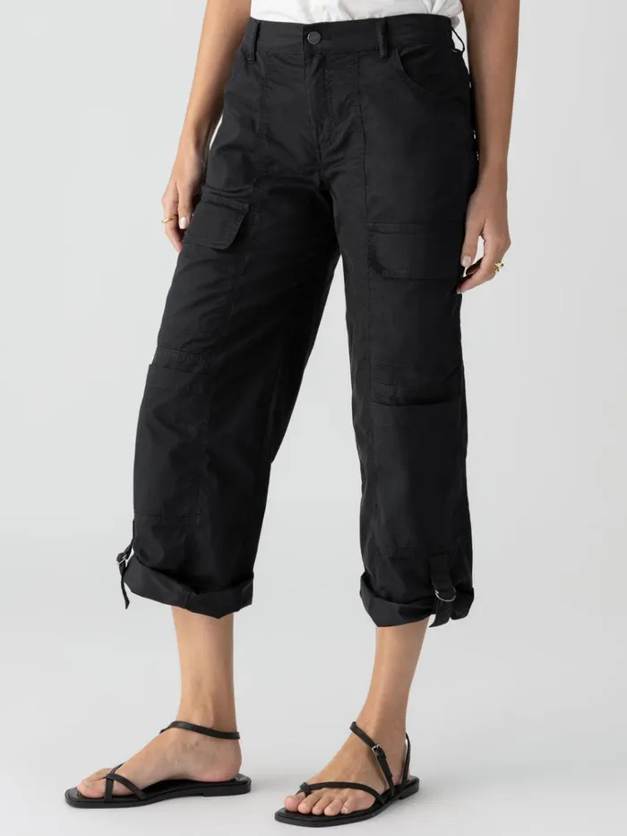 Cali Cargo Standard Rise Pant Black Women Sanctuary Clothing Pants