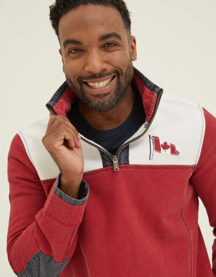 Canada Airlie Sweatshirt Bright Red Men FatFace Sweatshirts and Hoodies