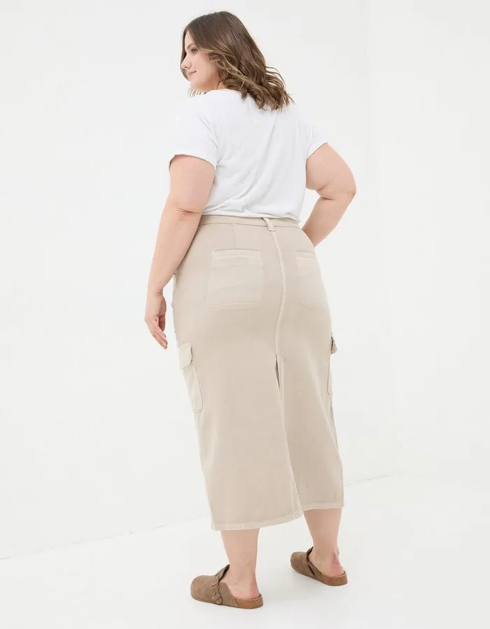Candace Cargo Midi Skirt Stone Women FatFace Skirts