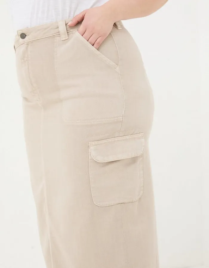 Candace Cargo Midi Skirt Stone Women FatFace Skirts