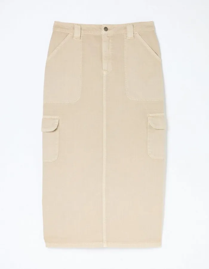 Candace Cargo Midi Skirt Stone Women FatFace Skirts