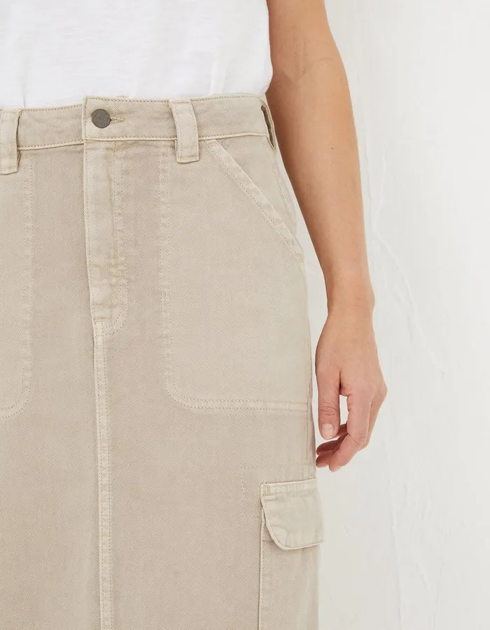 Candace Cargo Midi Skirt Stone Women FatFace Skirts