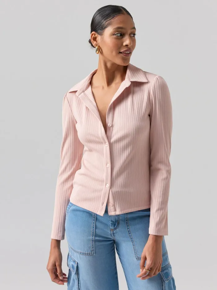 Candy Knit Shirt Rose Smoke Women Sanctuary Clothing Tees and Tops
